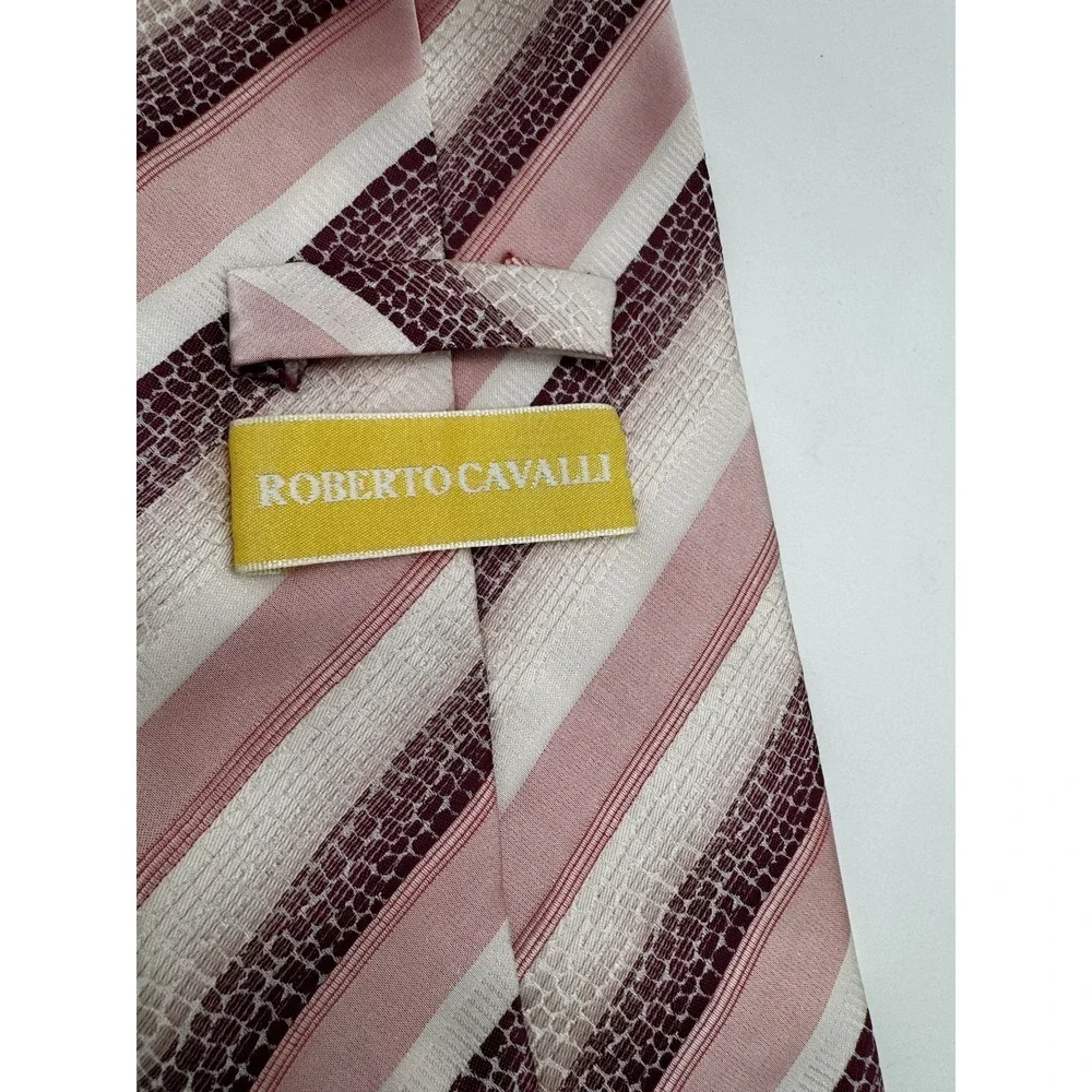 roberto cavalli Vintage Stripped Tie EUC A2 Pink